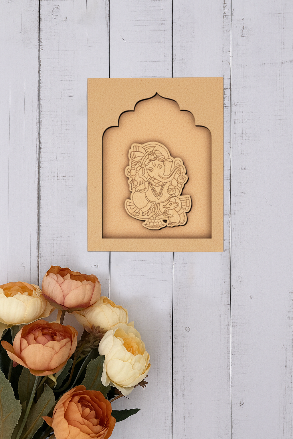 Wooden MDF Ganesh wall art unfinished base for painting and DIY décor