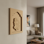 Wooden MDF Ganesh wall art unfinished base for painting and DIY décor.