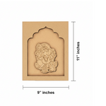 Wooden MDF Ganesh wall art unfinished base for painting and DIY décor.