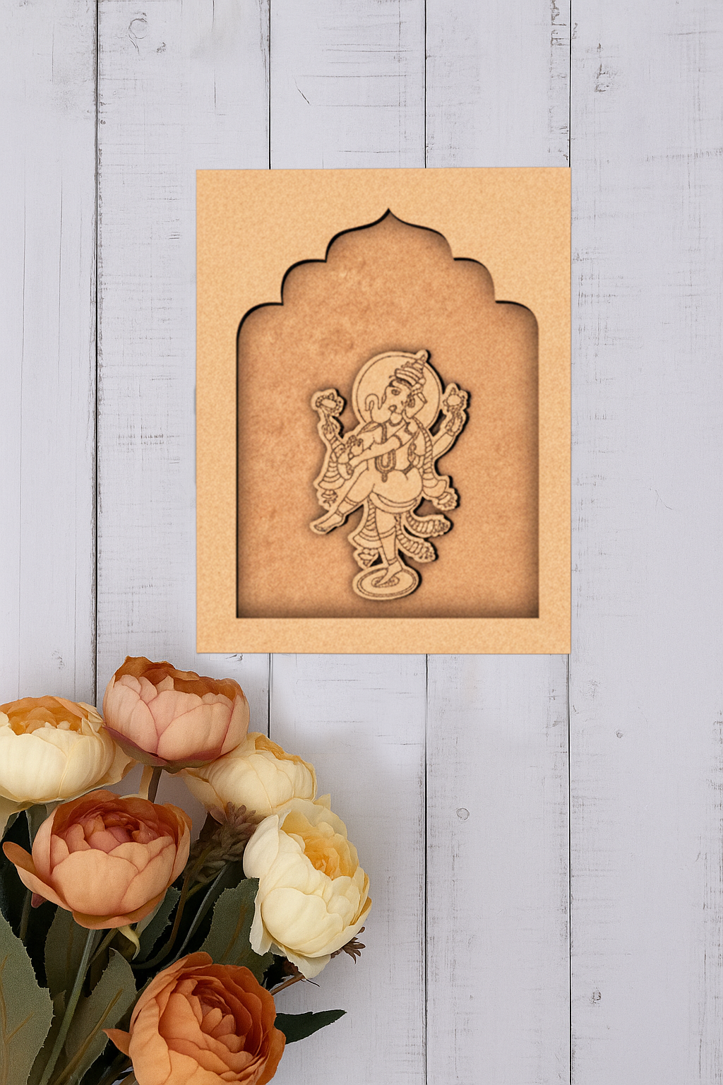 MDF Lord Ganesha wall hanging panel unfinished for DIY painting