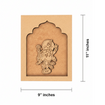 MDF Lord Ganesha wall hanging panel unfinished for DIY painting.