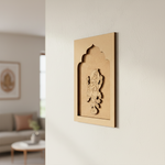 MDF Lord Ganesha wall hanging panel unfinished for DIY painting.