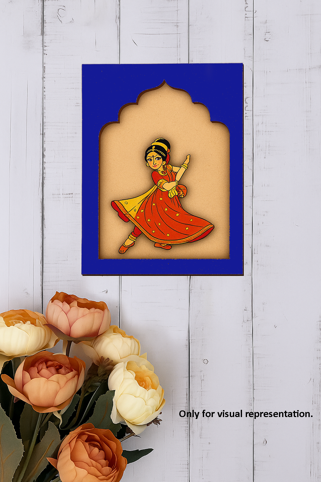 MDF wall hanging with Kathak dancer design
