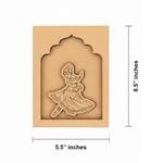 Raw MDF Kathak dancer wall art base for painting.