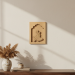 Raw MDF Kathak dancer wall art base for painting.