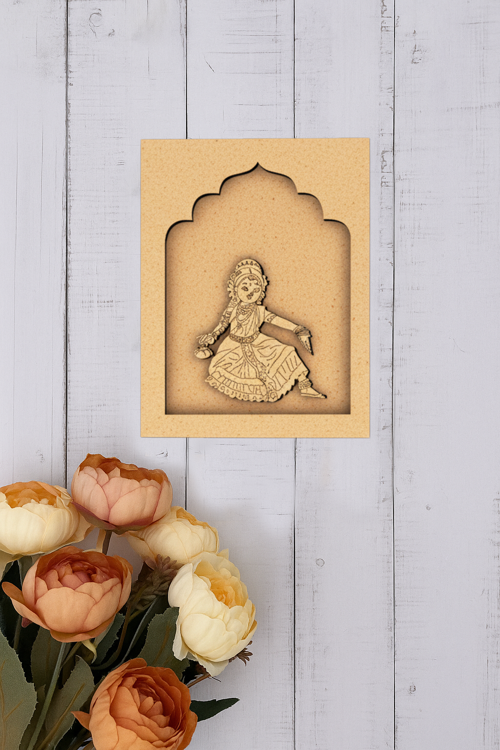 MDF Indian Classical Dance Cutout Wall Hanging – Raw Base