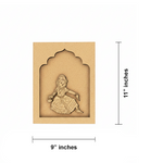 MDF Indian Classical Dance Cutout Wall Hanging – Raw Base.