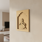 MDF Indian Classical Dance Cutout Wall Hanging – Raw Base.