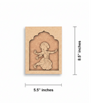 Painted version of MDF dancing girl craft base with colorful detailing for wall décor.