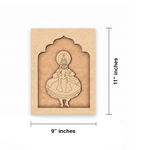 Traditional Indian dance figure laser-cut MDF wall hanging.