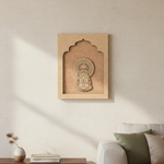 MDF Kathakali face wall hanging decorative art frame on white background.