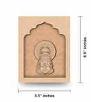 MDF Kathakali face wall hanging decorative art frame on white background.