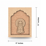 MDF Kathakali face wall hanging decorative art frame on white background.