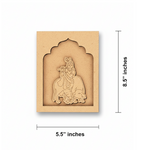 DIY Krishna wall décor – MDF cut-out with traditional arch design.