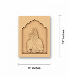 DIY Krishna wall décor – MDF cut-out with traditional arch design.