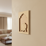 MDF Elephant Hanging Wall Art unfinished base design.