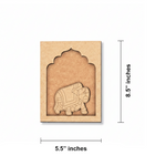 MDF Elephant Hanging Wall Art unfinished base design.