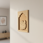 Unpainted MDF wall hanging base with traditional bird design.