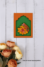 MDF Bird in Lotus design hanging wall art panel 