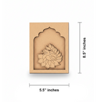 MDF Bird in Lotus design hanging wall art panel for DIY painting and home décor.