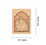 Colorful MDF wall hanging with Goddess Saraswati design – visual representation.