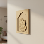 MDF Krishna Face DIY Craft Wall Hanging without painted.
