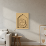 MDF Krishna Face DIY Craft Wall Hanging without painted.