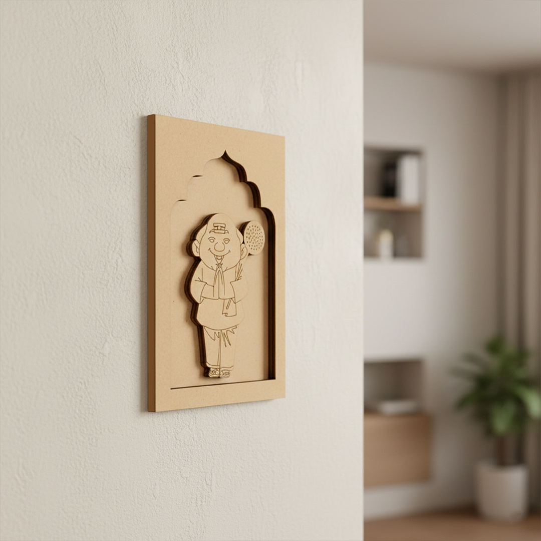 MDF Monk cutout base for DIY craft and painting.