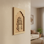 MDF Floral Wall Hanging Base – Unpainted Vase Design.