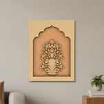 MDF Floral Wall Hanging Base – Unpainted Vase Design.