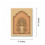 MDF Floral Wall Hanging Base – Unpainted Vase Design.