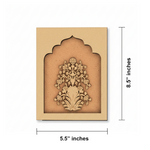MDF Floral Wall Hanging Base – Unpainted Vase Design.
