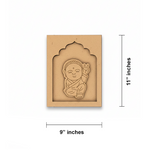 Baby Monk MDF Wall Hanging Base – Unpainted Wooden Craft Décor.
