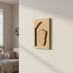 Baby Monk MDF Wall Hanging Base – Unpainted Wooden Craft Décor.