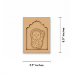 Baby Monk MDF Wall Hanging Base – Unpainted Wooden Craft Décor.
