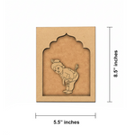 Baby Krishna MDF wall hanging decorative art frame for home décor and gifting unpainted.