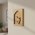 Baby Krishna MDF wall hanging decorative art frame for home décor and gifting unpainted.