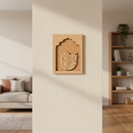 Yashoda with Baby Krishna MDF wall hanging spiritual art frame for home décor unpainted.