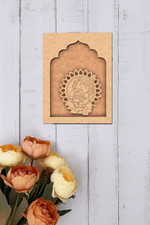 Bal Krishna MDF hanging wall art with butter pot unfinished look.