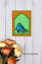 Love Birds decorative MDF wall hanging with arch backdrop for home décor