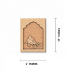Love Birds MDF wall hanging unfinished frame design.