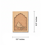 Love Birds MDF wall hanging unfinished frame design.