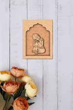 Peaceful Buddha MDF wall art unfinished design frame.