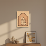 Peaceful Buddha MDF wall art unfinished design frame.