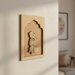 Peaceful Buddha MDF wall art unfinished design frame.