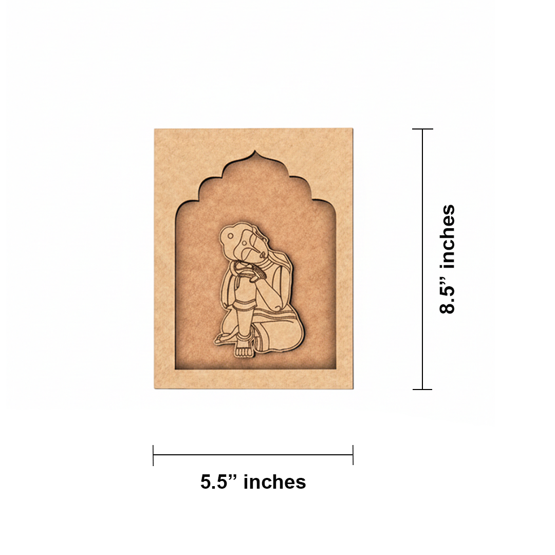 Peaceful Buddha MDF wall art unfinished design frame.