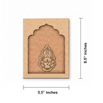Durga Maa MDF wall art unfinished arch frame design.