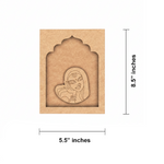 Traditional lady MDF wall art unfinished arch design.
