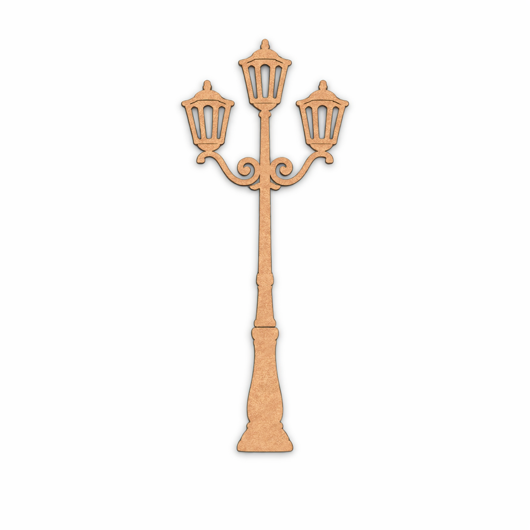 MDF Street Lamp Design Cutout DIY Craft Wall Decor Board Art for painting and decoration
