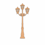 MDF Street Lamp Design Cutout DIY Craft Wall Decor Board Art for painting and decoration